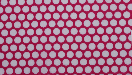 Fuscia pink polka dot print cotton
