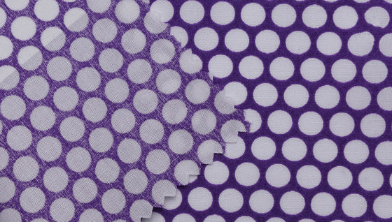 Purple polka dot print cotton