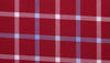 Red and Blue Brushed Cotton country check tattersall fabric