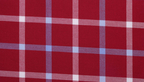 Red and Blue Brushed Cotton country check tattersall fabric
