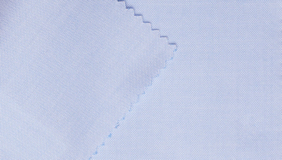 Blue Pinpoint Oxford Cotton shirting fabric