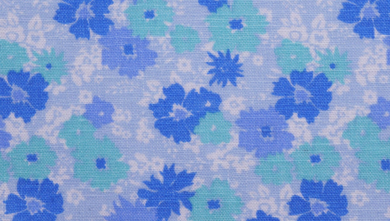 Blue floral print shirting