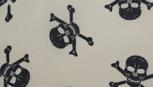  Skull and Cross bone print cotton shirting fabric
