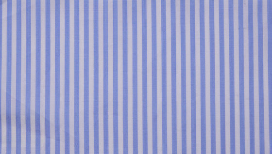 Blue Bengal striped shirting poplin