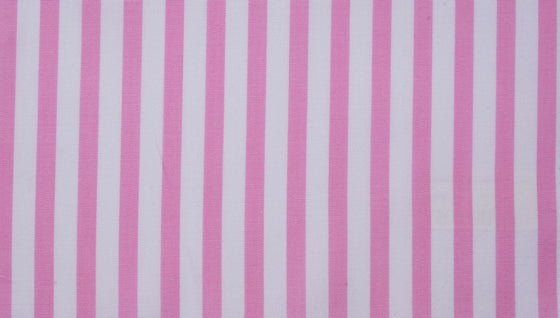 Pink butcher stripe 100% cotton shirting fabric