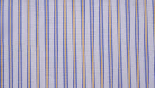  Blue and gold stripe cotton shirting fabric