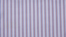  Blue and orange stripe cotton shirting fabric