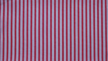  Red and Navy stripe cotton shirting fabric