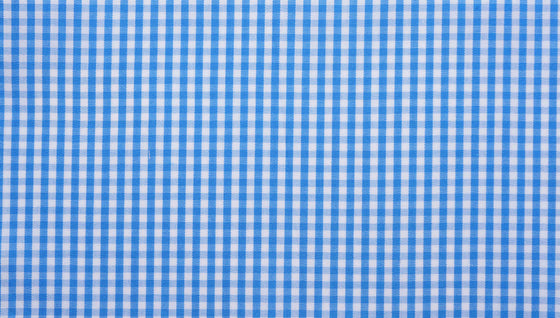 Turquoise Gingham check cotton shirting fabric.