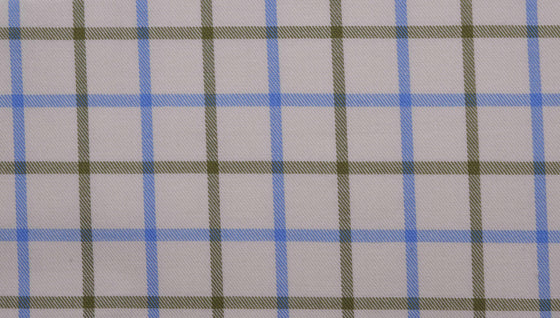 Blue Olive tattersall cotton shirting fabric