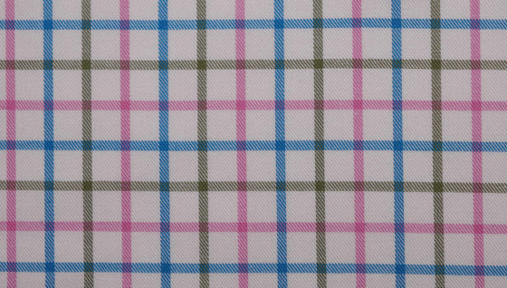 Pink and Olive Brushed Cotton country check tattersall fabric