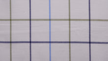  Blue Olive tattersall brushed cotton shirting fabric
