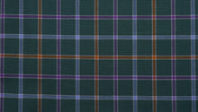  Green and blue tattersall cotton shirting fabric