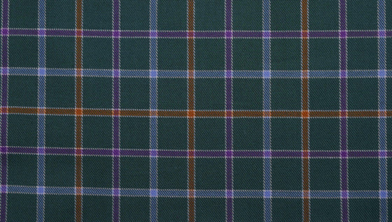 Green and blue tattersall cotton shirting fabric