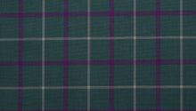  Green and blue tattersall cotton shirting fabric