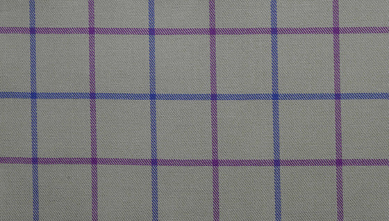 Blue and purple brushed tattersall cotton shirting fabric