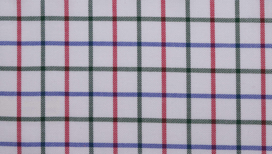 Green and Red Brushed Cotton country check tattersall fabric