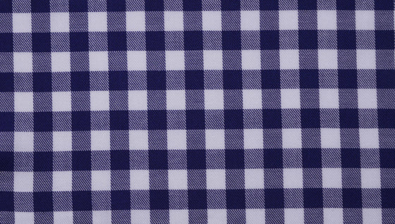 Navy gingham cotton shirting fabric