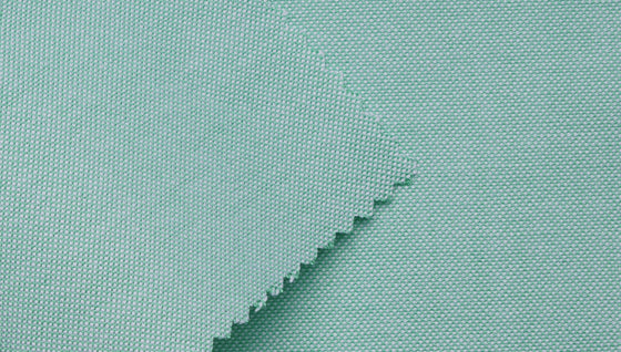 Green Oxford cotton shirting fabric