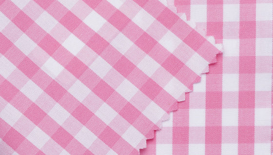 Pink Gingham Check shirting fabric